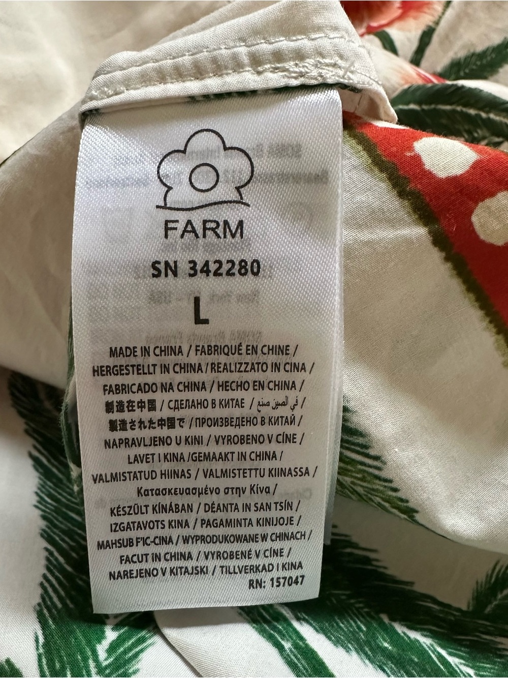 FARM Rio Ainika Floral Print Maxi Dress, Cream/Red NWT - Picture 11 of 14